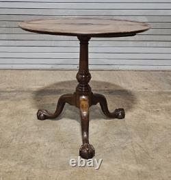 STICKLEY Williamsburg Mahogany Round Pie Table Tea Table WA 2400 Claw and Ball