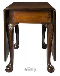 SWC-Chippendale Dining Table with Carved Knees and Claw and Ball Legs, c. 1780