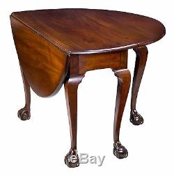 SWC-Chippendale Drop Leaf Table with Open Talon Claw & Ball Feet, Newport, c. 1765