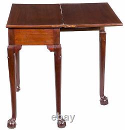 SWC-Diminutive Carved Mahogany Chippendale Card Table, England, c. 1780