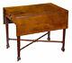 Swc-fine Mahogany Pembroke Table With Carved Bamboo Stretchers, C. 1800