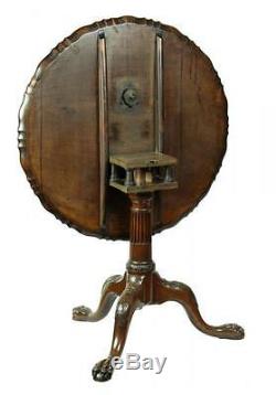 SWC-Magnificent Chippendale Tilt-top Table, with Pie Crust Top, England, c. 1780