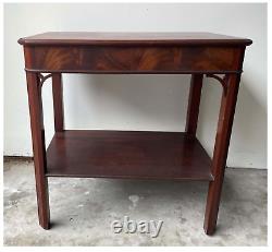 Schmieg & Kotzian Chinese Chippendale Mahogany End Table-A Pair
