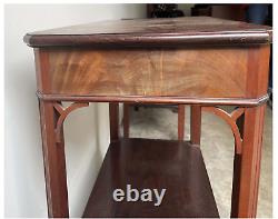 Schmieg & Kotzian Chinese Chippendale Mahogany End Table-A Pair