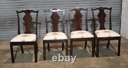 Set Of 8 Statton Chippendale Style Mahogany Dining Room Chairs Old Towne Stain