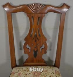 Set of 10 Chippendale Mahogany Dining Chairs, Sturdy & Elegant #22175