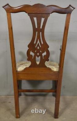 Set of 10 Chippendale Mahogany Dining Chairs, Sturdy & Elegant #22175