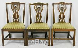 Set of 6 English Mahogany Chippendale Style Dining Chairs Williamsburg Style