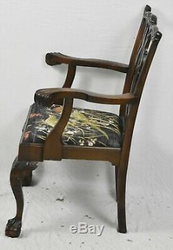Set of 6 FELDENKRAIS Mahogany Chippendale Style Dining Chairs Claw and Ball