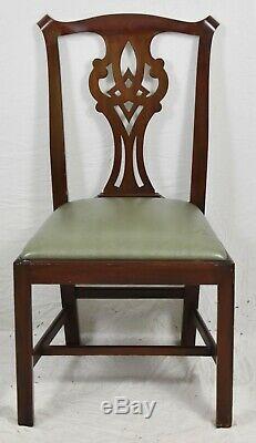 Set of 6 Henkel Harris Chippendale Style Dining Chairs Model 101 S #29 Finish