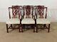 Set Of 6 Kindel Winterthur Mahogany Carved Chippendale Side Chairs