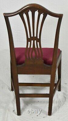 Set of 6 Potthast Bros. Mahogany Chippendale Style Dining Chairs with Inlays