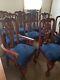 Set Of 8 Antique Mahogany Chippendale Dining Chairs