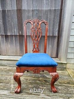 Set of 8 Antique Mahogany Chippendale Dining Chairs