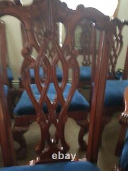 Set of 8 Antique Mahogany Chippendale Dining Chairs