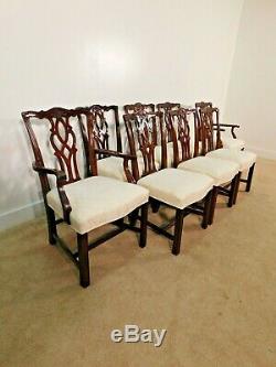 Set of 8 Kindel Winterthur 18th C Collection OXFORD Chippendale Dining Chairs