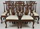 Set Of 8 Mahogany Chippendale Style Dining Chairs Claw & Ball Williamsburg Style