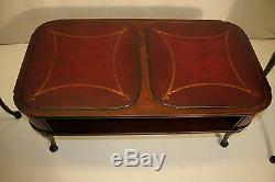Set of Chippendale Style Mahogany Coffee Table and 2 Side Tables, Signed