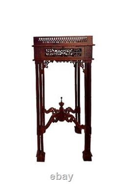 Side Table Vintage Chinese Chippendale Style Stand Exquisite Decor