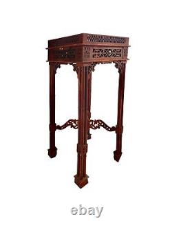Side Table Vintage Chinese Chippendale Style Stand Exquisite Decor