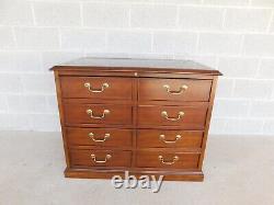 Sligh Furniture Cherry Chippendale Style 2 Drawer File Cabinet