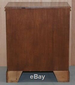 Small Circa 1930 1950's Walnut Chest Of Drawers Side Table Sized 76cm Tall
