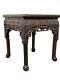 Small Antique Chinese Chippendale Rosewood Marble Top Table Plant Stand Carved