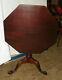 Solid Mahogany Carved Chippendale Ball And Claw Tilt Top Table (mid 1800's)