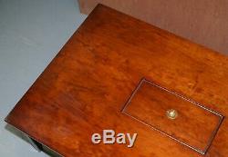 Solid Mahogany Harrods Kennedy Military Campaign Coffee Table Internal Storage