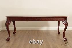 Stanley Georgian Style Carved Mahogany Banquet Dining Table
