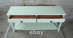 Stanley Stoneleigh Chinese Chippendale Mahogany Sofa Console Table Boho Chic