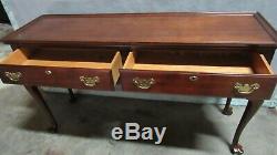 Statton Cherry Sofa Table Console Claw Feet Chippendale