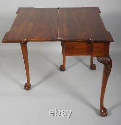 Statton Private Collection Cherry Chippendale Game Table Hall Table Claw & Ball