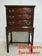 Statton Solid Cherry Chippendale Silver Chest Lamp End Table Pedestal