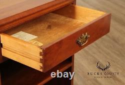 Stickley Chippendale Style Cherry Nightstands