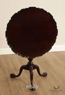 Stickley Chippendale Style Mahogany Tilt-Top Pie Crust Table