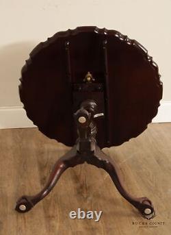 Stickley Chippendale Style Mahogany Tilt-Top Pie Crust Table