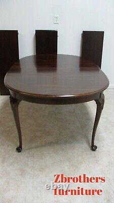 Stickley Mahogany Chippendale Queen Ann Dining Room Conference Table