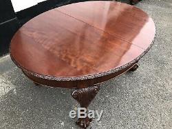 Stunning Antique Chippendale style Cuban Mahogany dining table, French polished