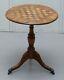 Stunning Circa 1880 Walnut & Mahogany Chess Games Table Tripod Base Lion Feet