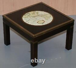 Stunning Coffee & Side Table Nest Of Tables Military Campaign With World Maps