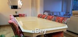 Stunning Designer Art Deco style Maple & Burr Ash dining table French Polished