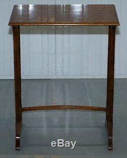 Stunning Nest Of Four Georgian Nesting Tables Side Tables With Famboo Legs