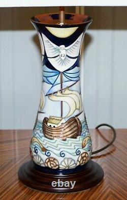 Stunning Very Rare Moorcroft Winds Of Change Table Lamp Hand Painted Pottery