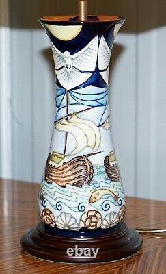 Stunning Very Rare Moorcroft Winds Of Change Table Lamp Hand Painted Pottery