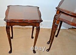 Suite Of Vintage Queen Anne Mahogany Nest Of Tables Lovely Tops