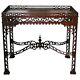 Tea Table, Vintage, Chinese Chippendale, George Iii Style, Mahogany, 33l