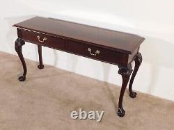 THOMASVILLE 18th Century Coll. Chippendale Inlaid Mahogany Console Sofa Table
