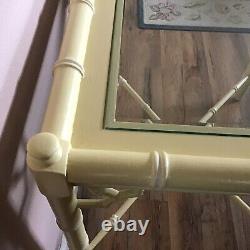 Thomasville Allegro FRETWORK FAUX BAMBOO Chippendale Side End Table Vintage