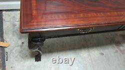 Thomasville Chippendale Mahogany Sofa Table Console Claw Foot